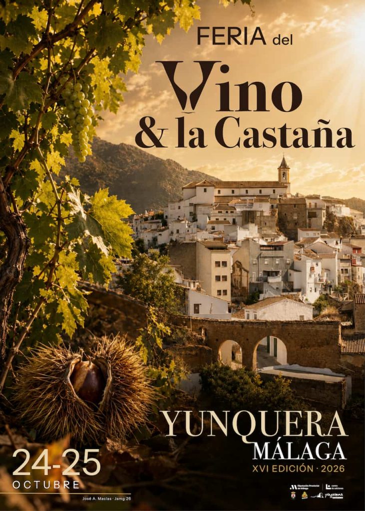 Cartel oficial de la XVI Feria del Vino y la Castaña de Yunquera 2026
