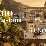 Cartel horizontal de la feria del vino y la castaña Yunquera 2026
